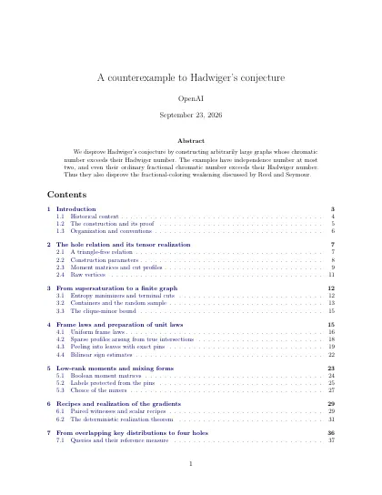 First page of A counterexample to Hadwiger's conjecture