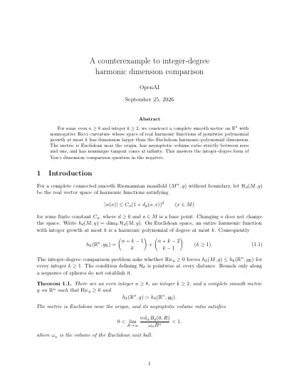 First page of A counterexample to integer-degree harmonic dimension comparison
