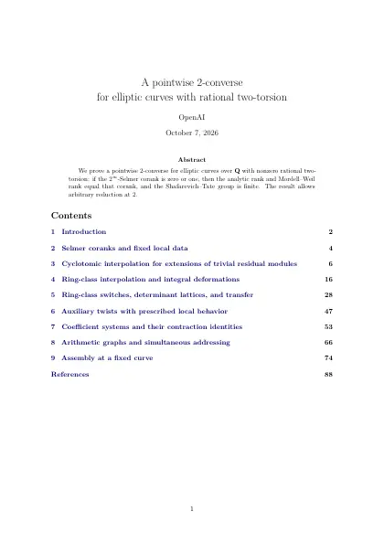 First page of A pointwise 2-converse for elliptic curves with rational two-torsion