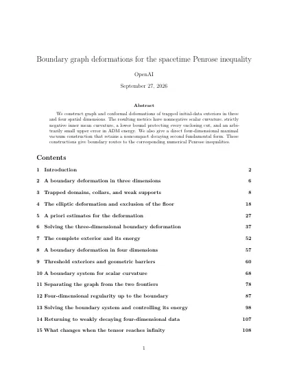 First page of Boundary graph deformations for the spacetime Penrose inequality