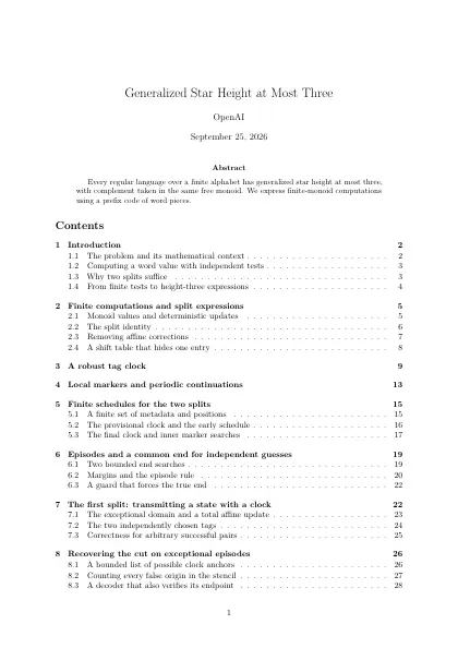 First page of Generalized Star Height at Most Three