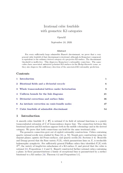 First page of Irrational cubic fourfolds with geometric K3 categories