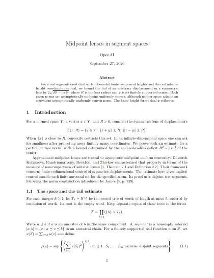 First page of Midpoint lenses in segment spaces