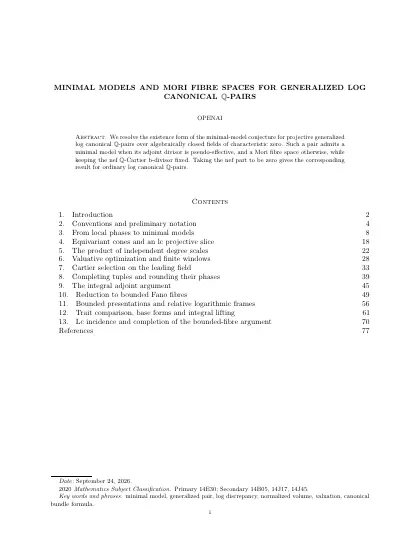 First page of Minimal models and Mori fibre spaces for generalized log canonical Q-pairs