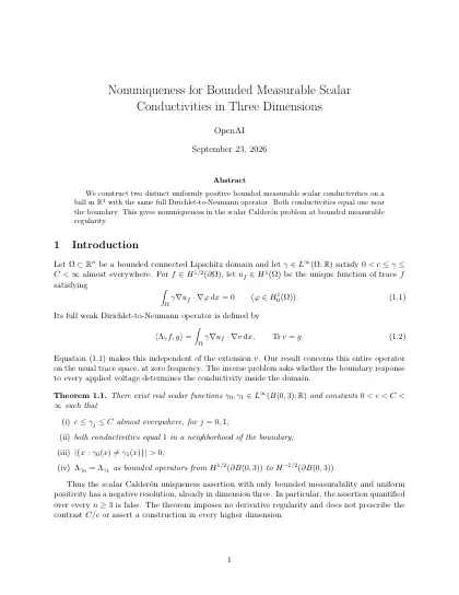 First page of Nonuniqueness for bounded measurable scalar conductivities in three dimensions