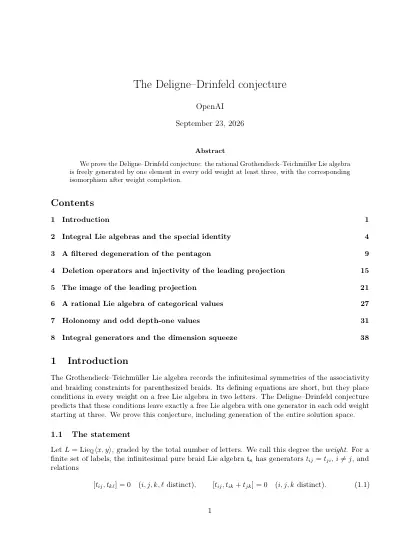 First page of The Deligne-Drinfeld conjecture