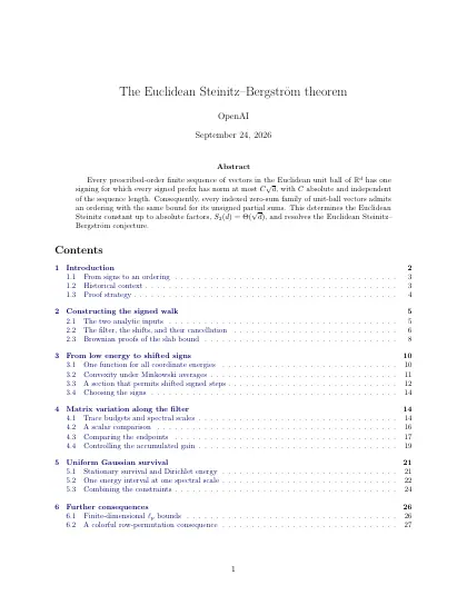 First page of The Euclidean Steinitz–Bergström theorem