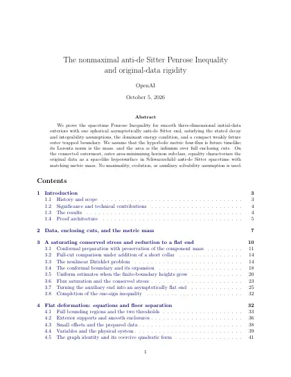 First page of The nonmaximal anti-de Sitter Penrose Inequality and original-data rigidity