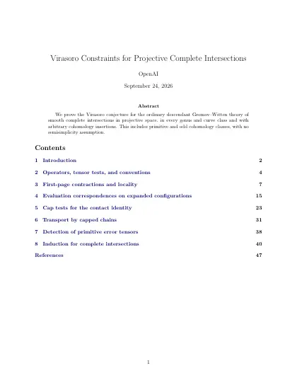 First page of Virasoro Constraints for Projective Complete Intersections